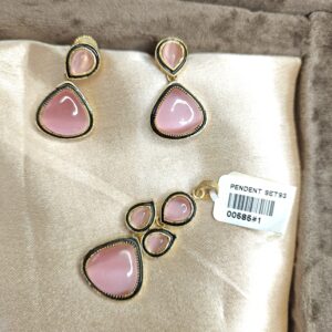 pink antique stone set